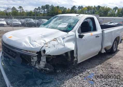 2023 Chevrolet Silverado 1500 2Wd Long Bed Wt из США, поврежденный, VIN 3GCNAAEK5PG152526